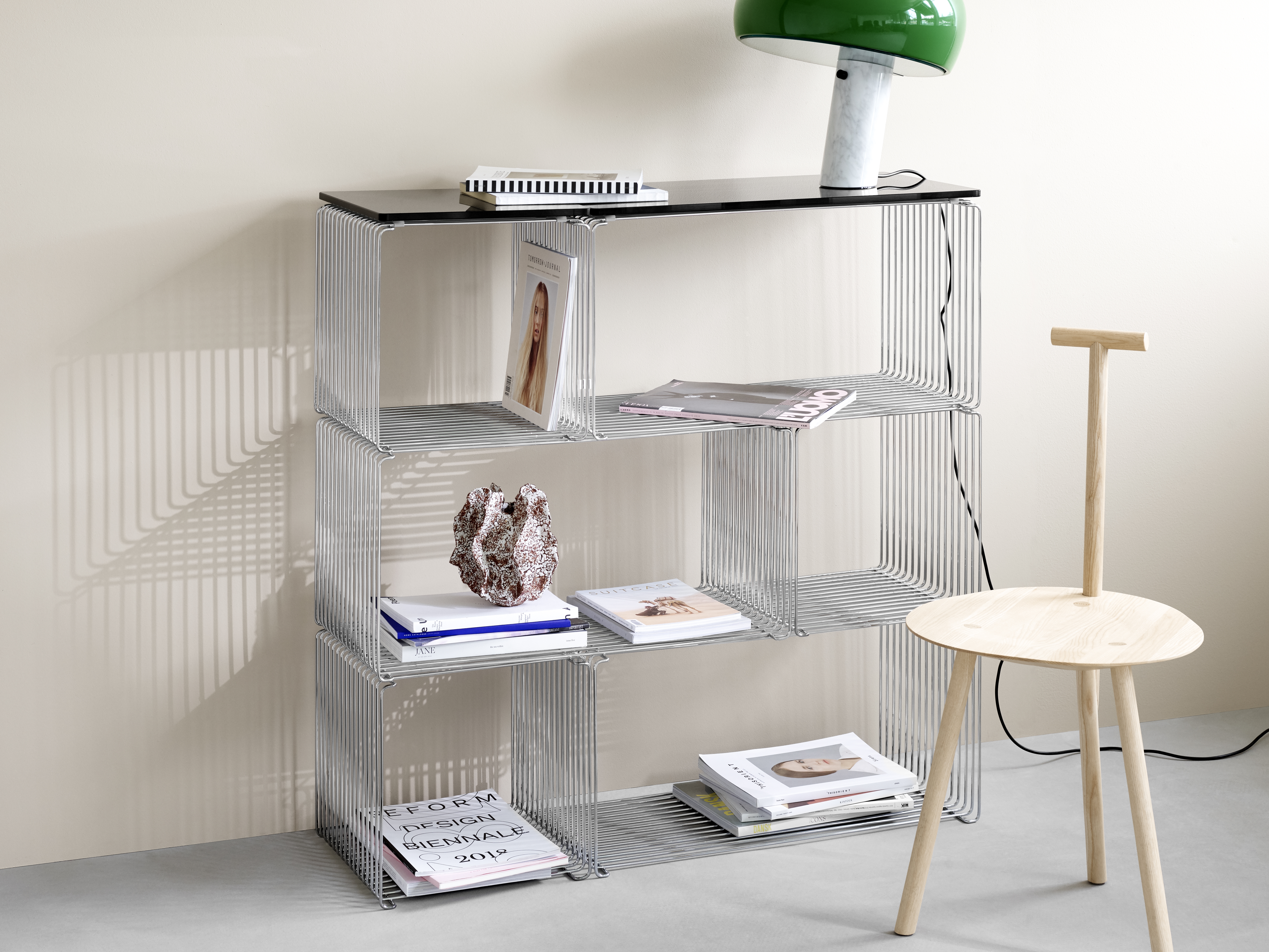 Panton Wire Single - Wire shelf by Verner Panton W34.8 cm